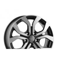 КиК КС704 (ZV LIFAN X60) АЛМАЗ ЧЕРНЫЙ 6.5*16 5*114.3 ET45 60.1 Черный глянцевый с полированной лицевой частью