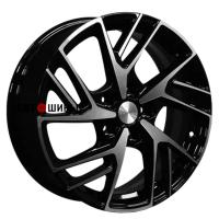 Khomen Wheels KHW1722 (Coolray) 6.5*17 5*114.3 ET45 54.1 Black-FP