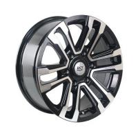 RST R107 Prado BD 7.5*17 6*139.7 ET25 106.1 Черный с полированной лицевой частью