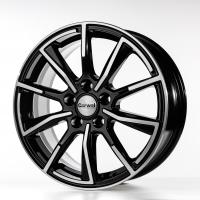 CARWEL ЛАБАЗ AB 6.5*16 5*105 ET38 56.6 Черный глянцевый с полированной лицевой частью