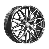 SKAD АЗИМУТ АЛМАЗ 7*17 5*100 ET38 57.1 Черный глянцевый с полированной лицевой частью