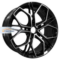 INCH FA8534 8*18 5*112 ET38 66.6 Gloss Black Machined Face