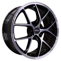 INCH FA8538 7*17 5*108 ET33 60.1 Gloss Black Machined Face